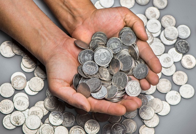 Đánh số khi nhặt tiền